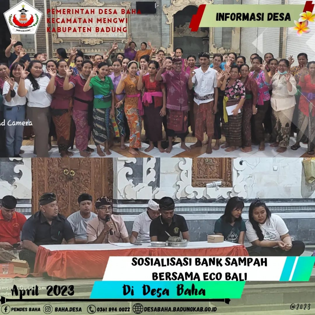 Sosialisasi Bank Sampah di Desa Baha